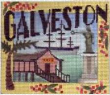 click here to view larger image of Postcard - Galveston (hand painted canvases)