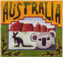 click here to view larger image of Postcard - Australia (hand painted canvases)