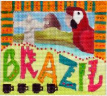 click here to view larger image of Postcard - Brazil (hand painted canvases)