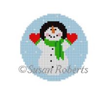 click here to view larger image of Snowman Looking Up (hand painted canvases)