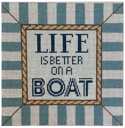 click here to view larger image of Life is Better on a Boat (hand painted canvases)