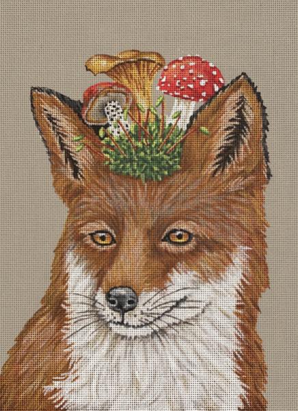 click here to view larger image of Fungi Fox (hand painted canvases)
