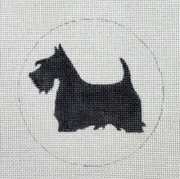 click here to view larger image of Scottie Round (hand painted canvases)