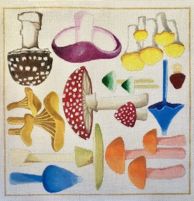 click here to view larger image of Mushroom Tray (hand painted canvases)