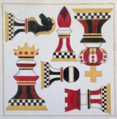 click here to view larger image of Chess Tray (hand painted canvases)