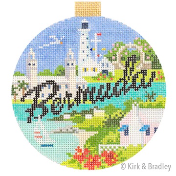 click here to view larger image of Travel Round - Bermuda (hand painted canvases)