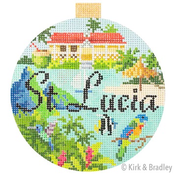 click here to view larger image of Travel Round - St Lucia (hand painted canvases)