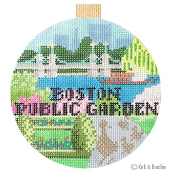 click here to view larger image of Travel Round - Boston Public Garden (hand painted canvases)