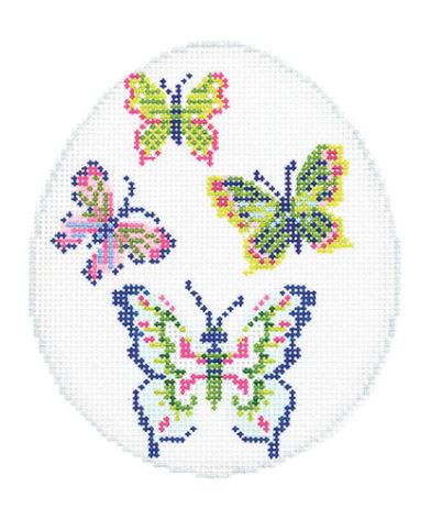click here to view larger image of Butterfly Patterned Egg (hand painted canvases)