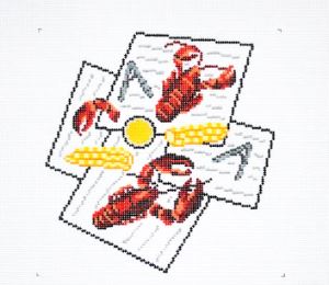 click here to view larger image of Maine Lobster Night (hand painted canvases)