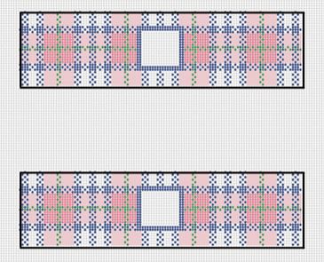 click here to view larger image of Pink Plaid - Set of 2 (hand painted canvases)