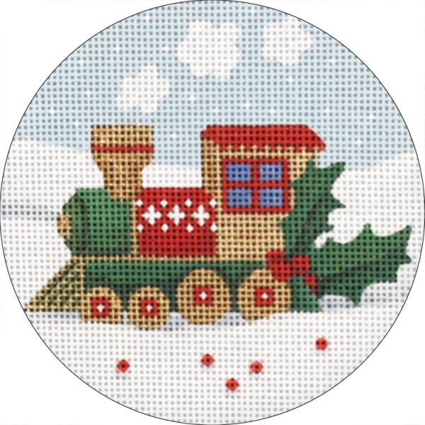 click here to view larger image of Toy Train Ornament (hand painted canvases)