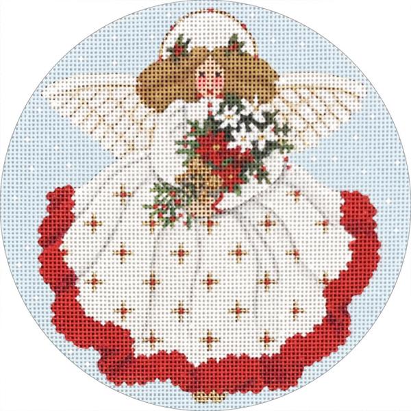 click here to view larger image of Bouquet Angel Round (hand painted canvases)