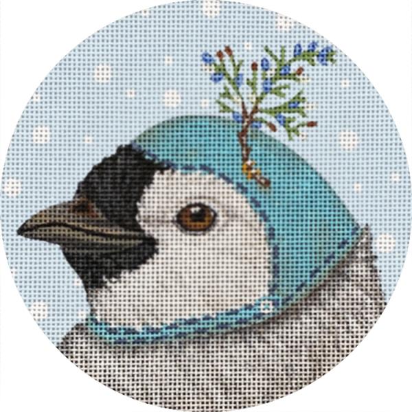 click here to view larger image of Festive Penguin Izzy Ornament (hand painted canvases)
