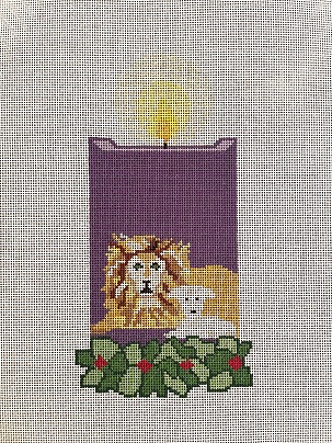 click here to view larger image of 1st Advent Candle - Lion (hand painted canvases)