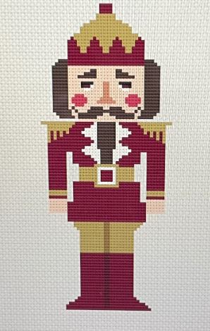 click here to view larger image of Nutcracker - Garnet/Gold (hand painted canvases)