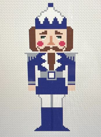 click here to view larger image of Nutcracker - Blue/White (hand painted canvases)