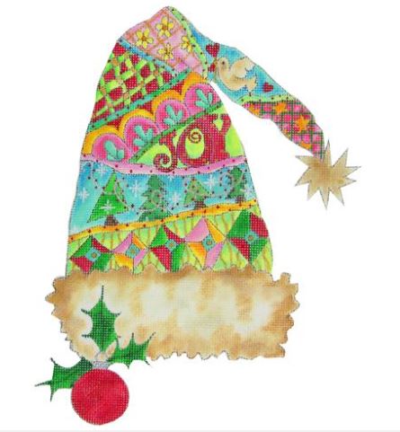 click here to view larger image of Christmas Hat (hand painted canvases)