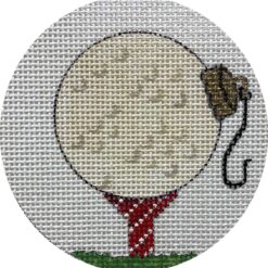 click here to view larger image of Golf Ball and Tee Ornament (hand painted canvases)
