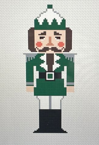 click here to view larger image of Nutcracker - Green/White (hand painted canvases)