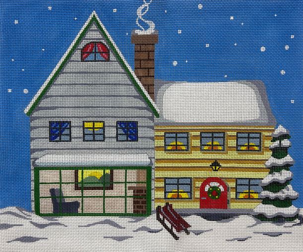 click here to view larger image of Winter House (hand painted canvases)