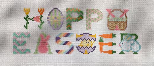 click here to view larger image of Hoppy Easter   (hand painted canvases)