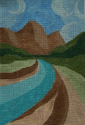 click here to view larger image of Mountain River (hand painted canvases)