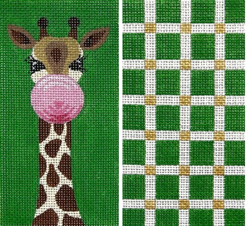 click here to view larger image of Giraffe w/Gum Eyeglass Case (hand painted canvases)