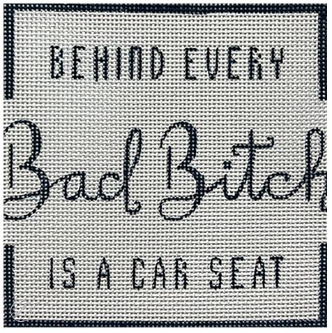 click here to view larger image of Bad Bitch Car Seat (hand painted canvases)