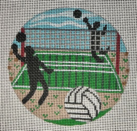 click here to view larger image of Volleyball Round (hand painted canvases)