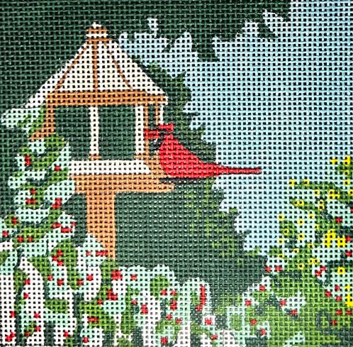 click here to view larger image of Feeding Cardinals (hand painted canvases)