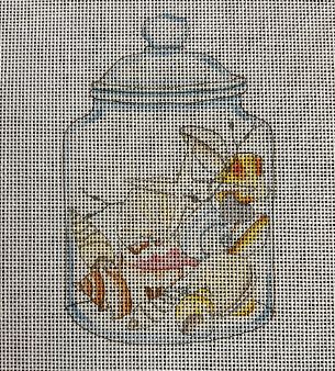 click here to view larger image of Shell Jar (hand painted canvases)