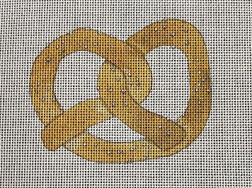click here to view larger image of Salted Pretzel (hand painted canvases)