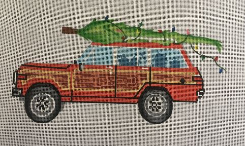 click here to view larger image of Tree Topped Wagoneer  (hand painted canvases)