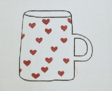 click here to view larger image of Heart Mug (hand painted canvases)