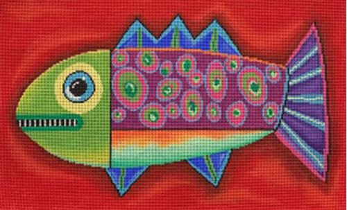 click here to view larger image of Fish Facing Left (hand painted canvases)