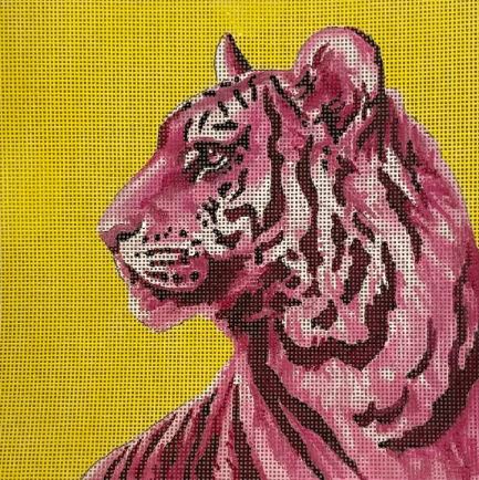 click here to view larger image of Pink Tiger (hand painted canvases)