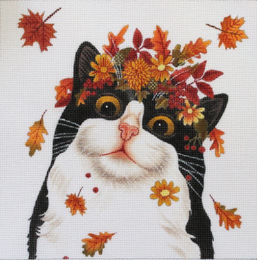 click here to view larger image of Autumn Cat (hand painted canvases)