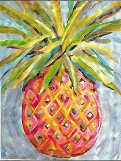 click here to view larger image of Pink/Orange/Yellow Pineapple (hand painted canvases 2)