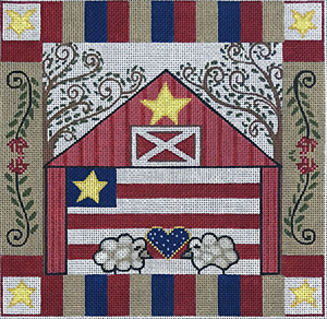 click here to view larger image of Americana Sheep Barn (hand painted canvases)