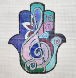 click here to view larger image of Treble Hamsa (hand painted canvases)