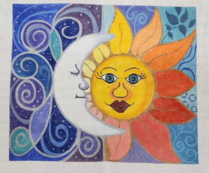 click here to view larger image of Moon and Sun (hand painted canvases)
