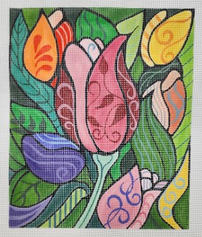 click here to view larger image of Tulip Bunch (hand painted canvases)