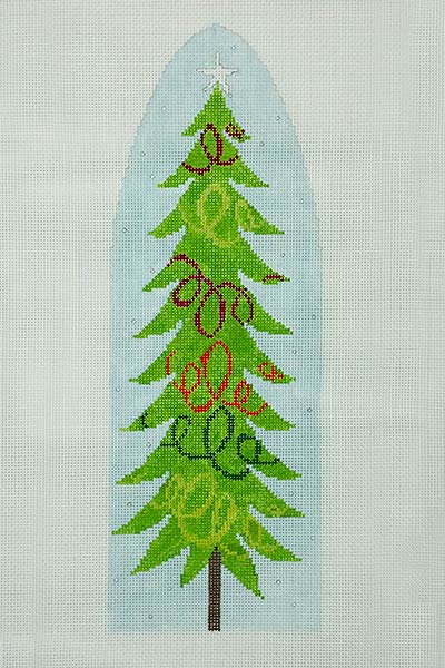 click here to view larger image of Christmas Tree Squiggles (hand painted canvases)