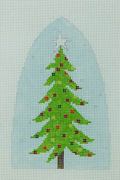 click here to view larger image of Christmas Tree Squares (hand painted canvases)