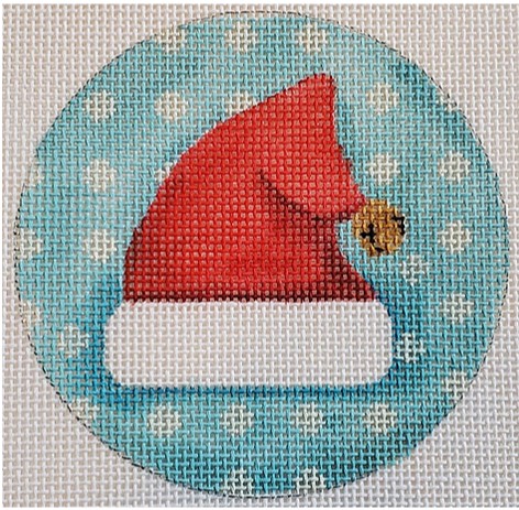 click here to view larger image of Santa Snow Cap (hand painted canvases)