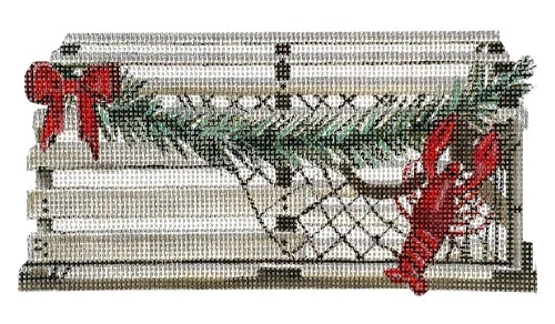 click here to view larger image of Yacht Club Lobster Trap (hand painted canvases)