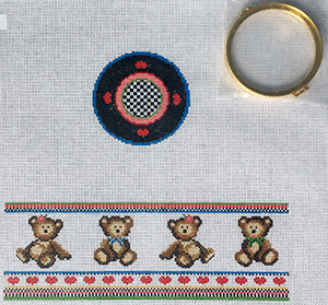 click here to view larger image of Teddy Bears Hinged Box w/Hardware (hand painted canvases)