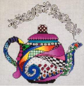 click here to view larger image of Teapot  (hand painted canvases)
