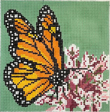 click here to view larger image of Monarch on Milkweed  (hand painted canvases)